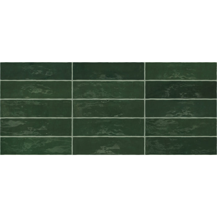 Marazzi - Zellige Neo 3 in. x 12 in. Glazed Ceramic Wall Tile - Bosco Variation View