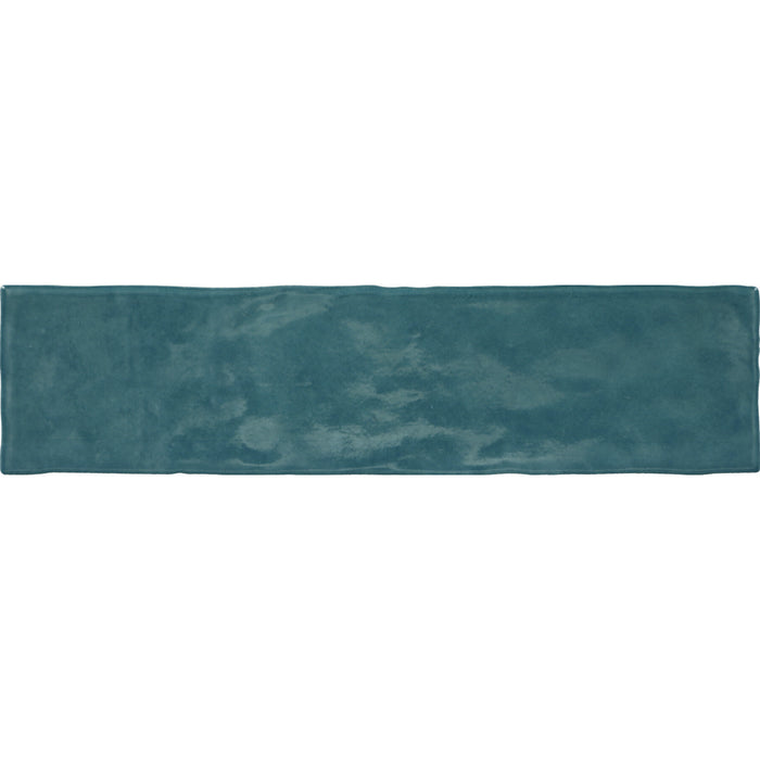 Marazzi - Zellige Neo 3 in. x 12 in. Glazed Ceramic Wall Tile - Petrolio