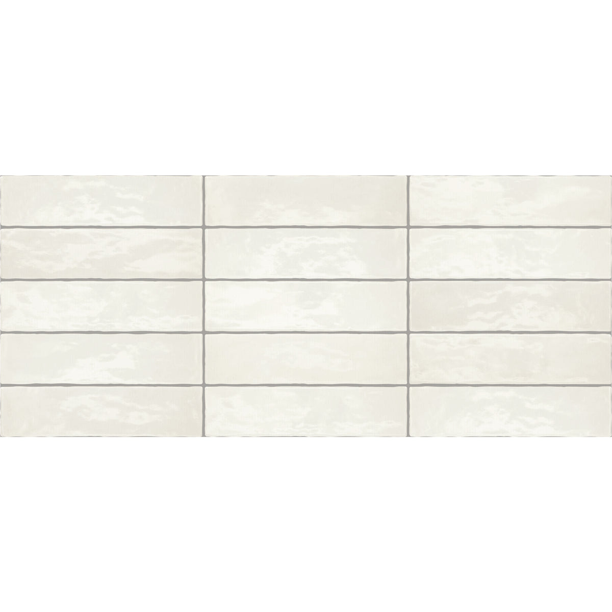 Marazzi - Zellige Neo 3 in. x 12 in. Glazed Ceramic Wall Tile - Gesso Variation View