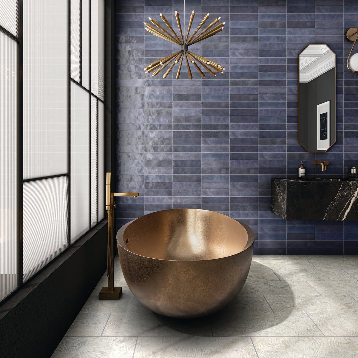 Marazzi - Zellige Neo 3 in. x 12 in. Glazed Ceramic Wall Tile - China Installed