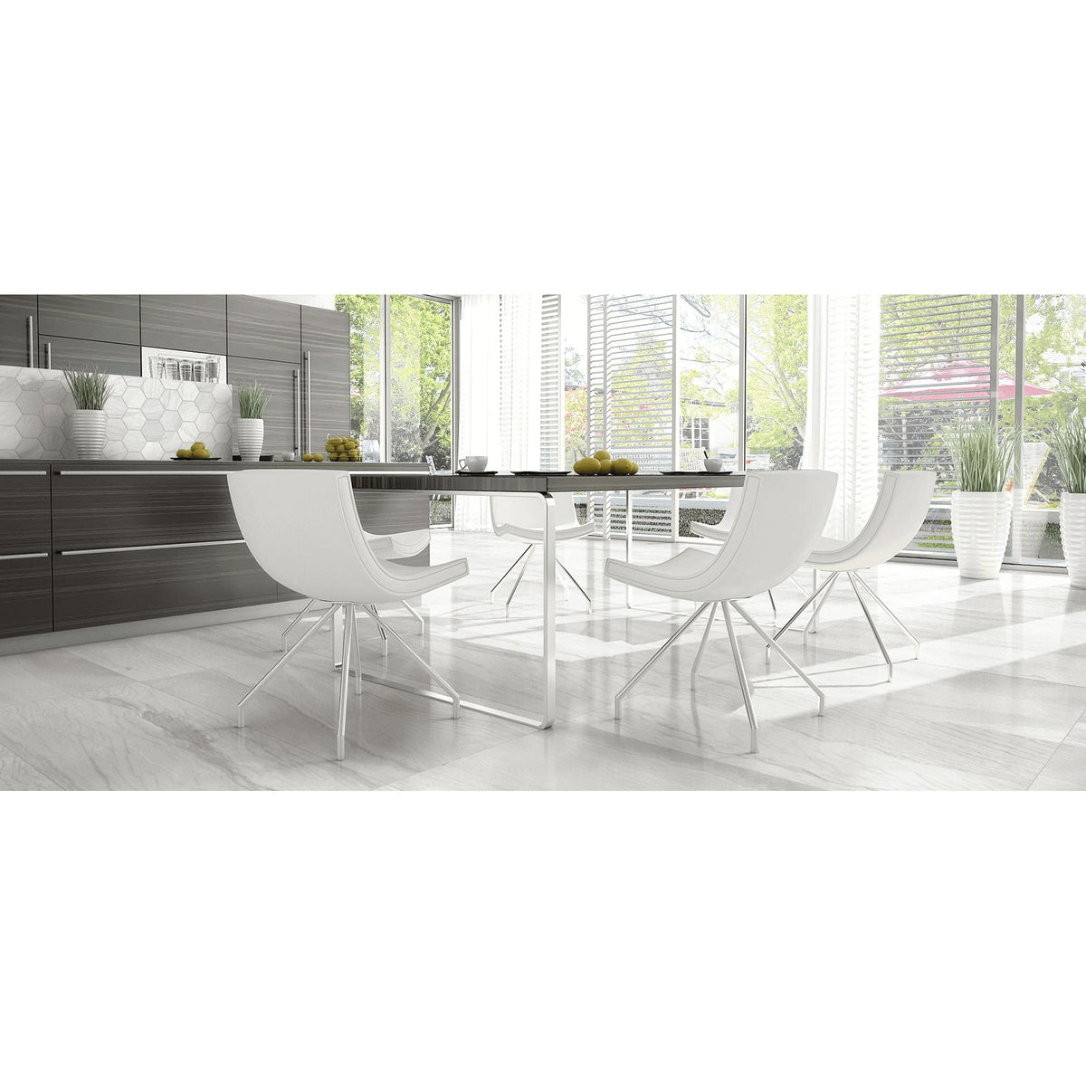 Happy Floors - Macaubas Series 12 in. x 24 in. Rectified Porcelain Tile - Pearl Polished