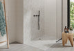Maniscalco - Provence - Mini Provenzal 2 in. x 4 in. Porcelain Mosaic - Ambre Wall Shower Install