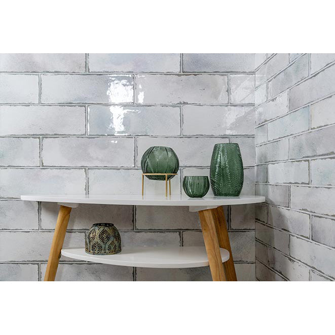 Maniscalco - Pilbara Habitat 5 in. x 15.5 in. Ceramic Tile - Mother Of Pearl