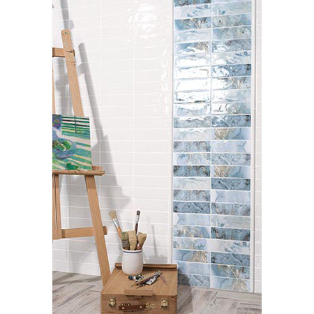 Maniscalco - Pilbara Habitat 2.5 in. x 8 in. Ceramic Tile - Tidal Installed