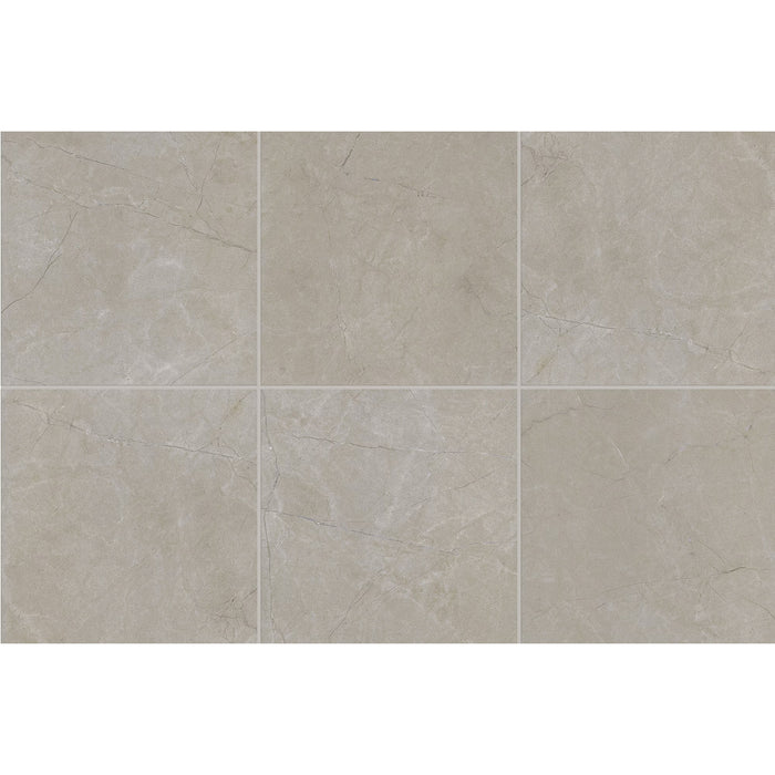 Marazzi - Classentino Marble 24 in. x 24 in. Porcelain Tile - Coliseum Gray Matte