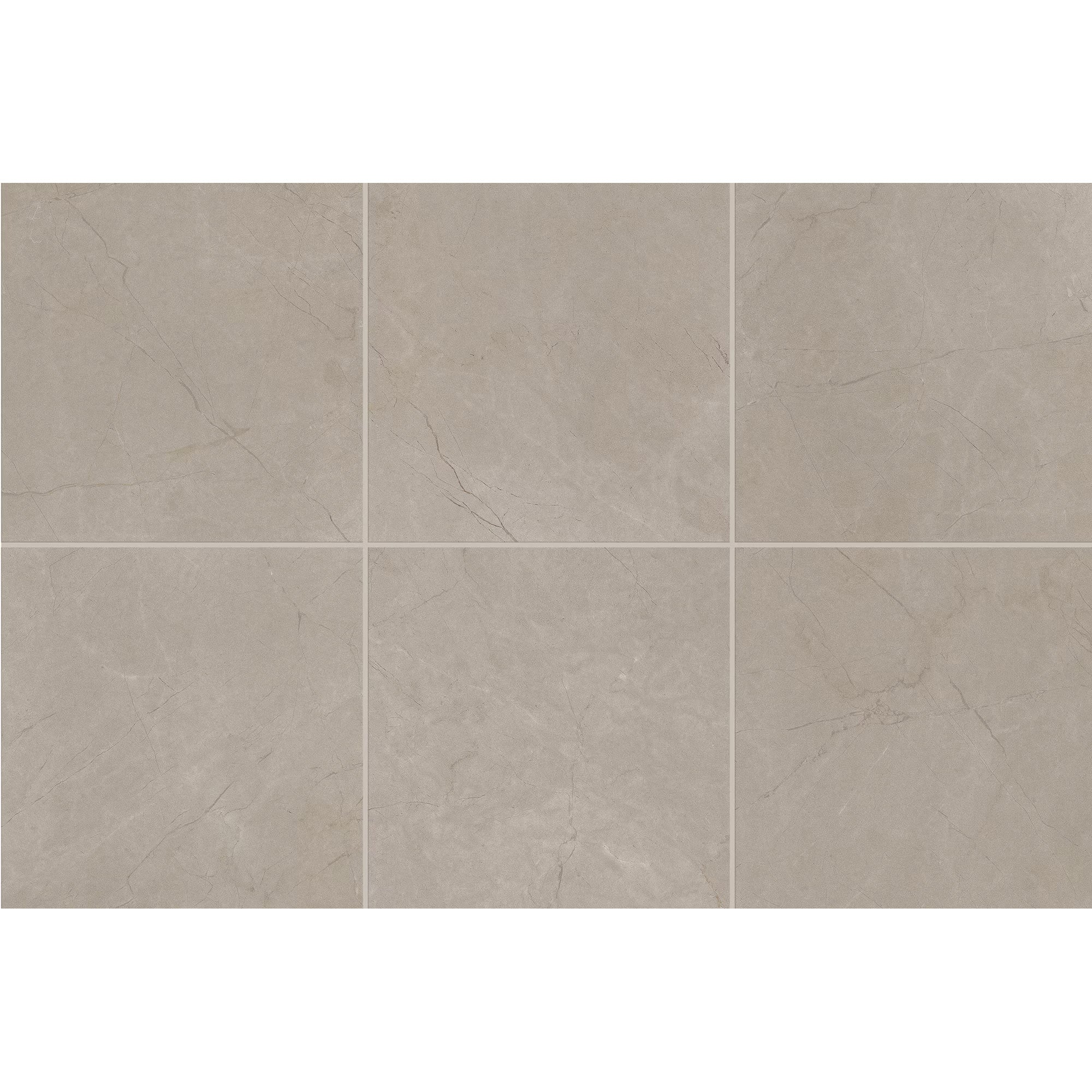 Marazzi - Classentino Marble 24 in. x 24 in. Porcelain Tile - Coliseum Gray Polished