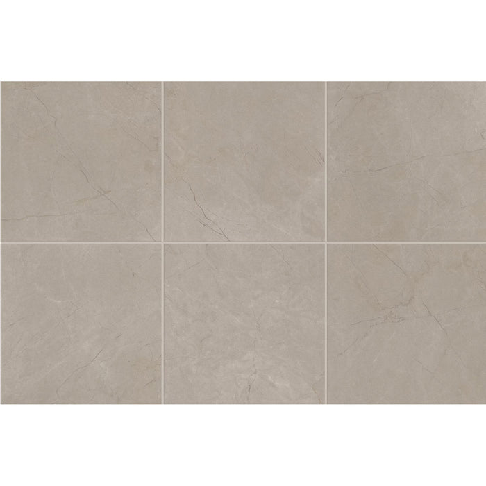 Marazzi - Classentino Marble 24 in. x 24 in. Porcelain Tile - Coliseum Gray Polished