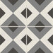Marazzi - D_Segni™ Double Diamond- Porcelain Deco Tile - Chalk/Midnight