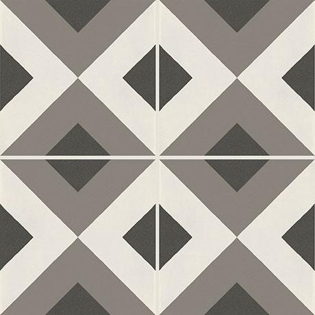 Marazzi - D_Segni Double Diamond- Porcelain Deco Tile - Chalk/Mud