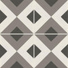 See Marazzi - D_Segni Double Diamond- Porcelain Deco Tile - Chalk/Mud