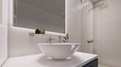 Tesoro - Marrow Collection - 3 in. x 12 in. Ceramic Wall Tile - White Installed 2