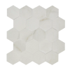 See Arizona Tile - Marvel - Small Hex Mesh - Rectified Porcelain Mosaic - Calacatta Apuano Matte