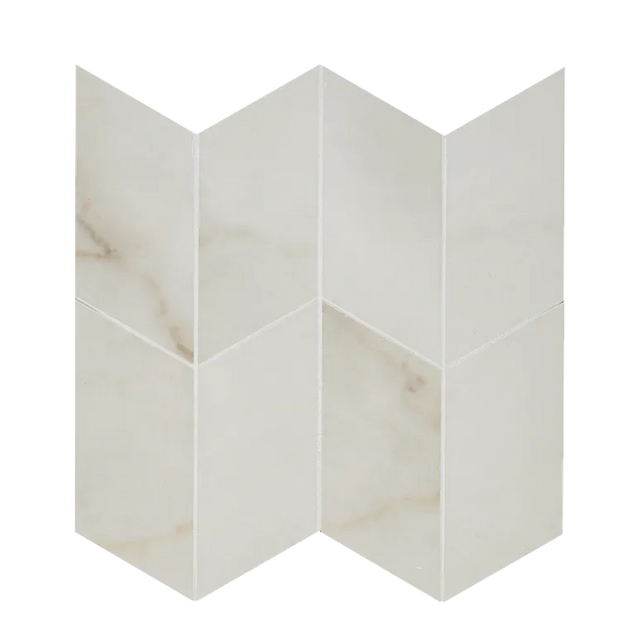 Arizona Tile - Marvel - Archer Mesh Polished - Rectified Porcelain Mosaic - Calacatta Apuano