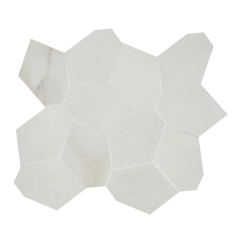 Arizona Tile - Marvel - Puzzle Mesh Matte - Rectified Porcelain Mosaic - Calacatta Apuano