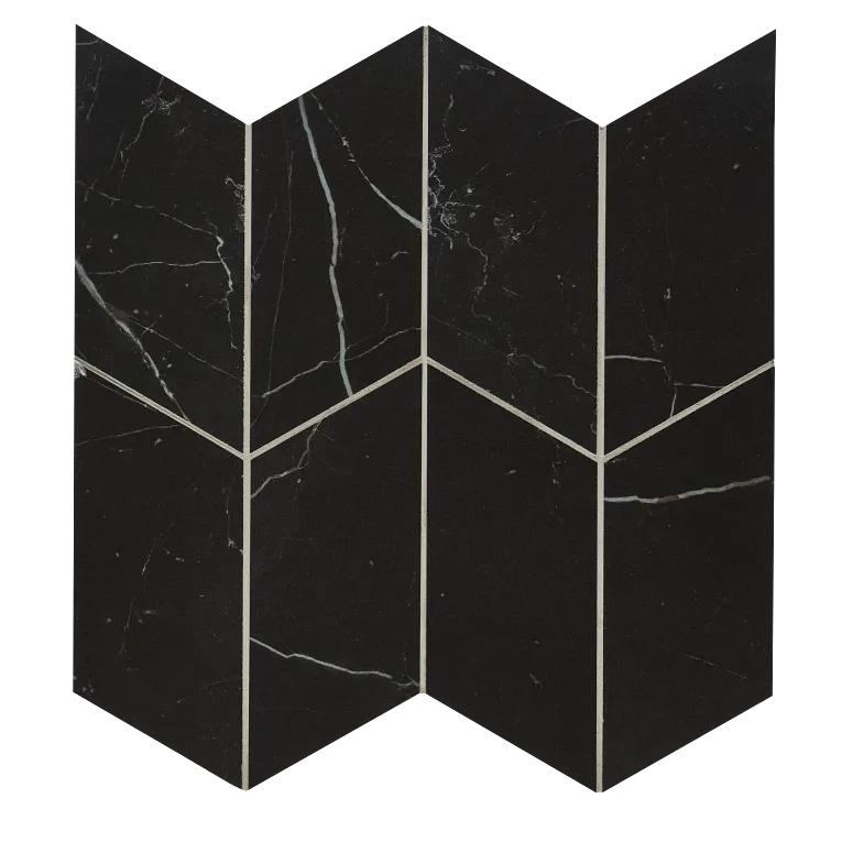 Arizona Tile - Marvel - Archer Mesh Matte - Rectified Porcelain Mosaic - Black Atlantis