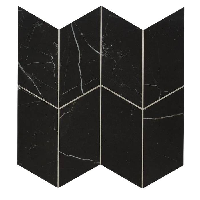Arizona Tile - Marvel - Archer Mesh Matte - Rectified Porcelain Mosaic - Black Atlantis