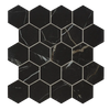 See Arizona Tile - Marvel - Small Hex Mesh - Rectified Porcelain Mosaic - Black Atlantis Matte