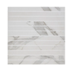 See Arizona Tile - Marvel - Straight Stack Mesh - Rectified Porcelain Mosaic - Calacatta Extra Matte