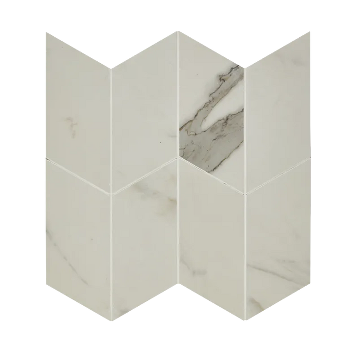 Arizona Tile - Marvel - Archer Mesh Polished - Rectified Porcelain Mosaic - Calacatta Extra