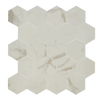 See Arizona Tile - Marvel - Small Hex Mesh - Rectified Porcelain Mosaic - Calacatta Prestigio Matte