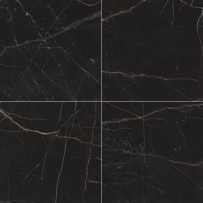 Arizona Tile - Marvel 24" x 24" Matte Rectified Porcelain Tile - Black Atlantis