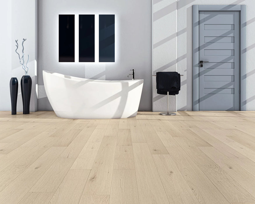 LW Flooring - French Impressions - 7" x 71" - Engineered Hardwood - Monet Bathroom Install