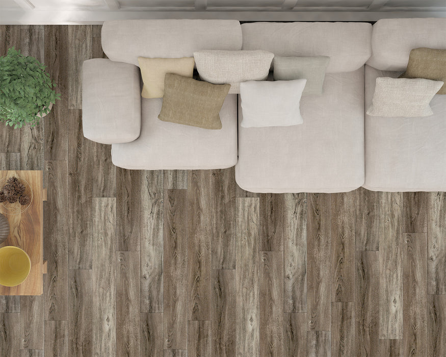 LW Flooring - Riverstone 7" x 48" Rigid Core Vinyl - Moonstone Creek Installed