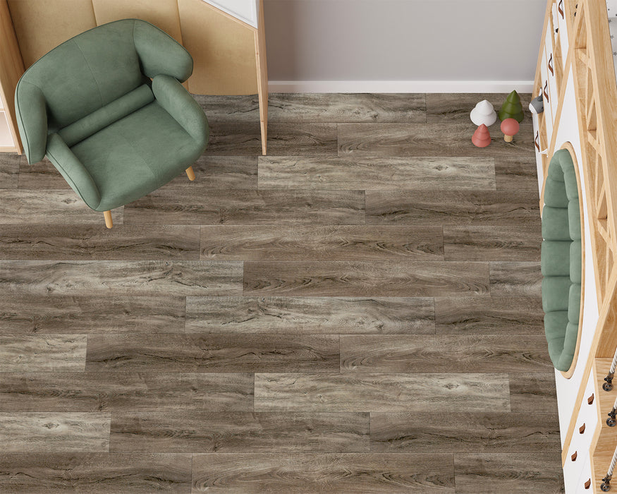 LW Flooring - Riverstone 7" x 48" Rigid Core Vinyl - Moonstone Creek Top View
