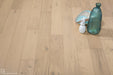 Naturally Aged Flooring - Wirebrushed Series - White Mist Installed