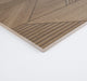 Lungarno - New Dimensions 12" x 36" 3D Ceramic Wall Tile - Dark Oak Chevron Corner