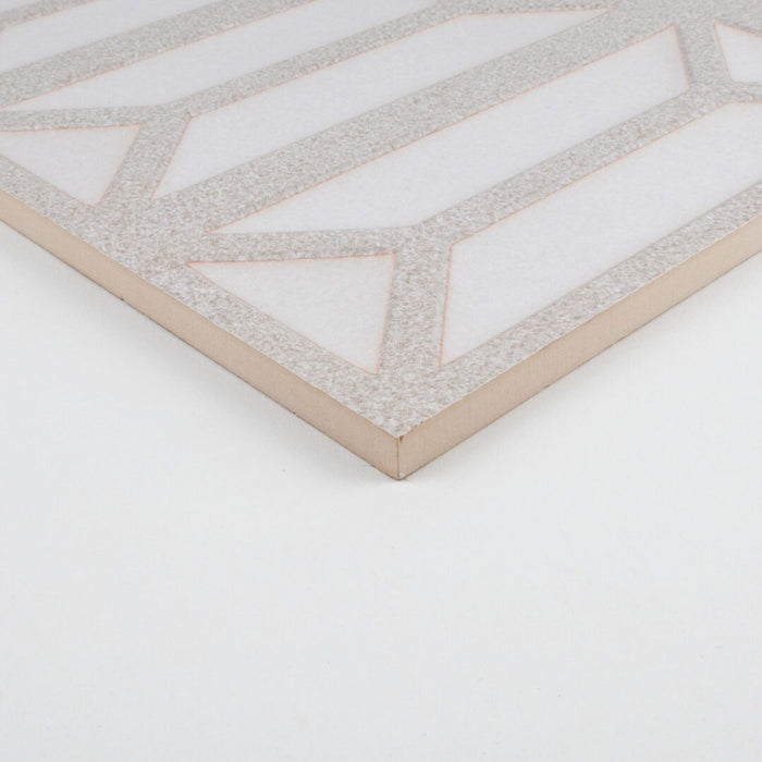 Lungarno - New Dimensions 12" x 36" 3D Ceramic Wall Tile - Ivory Bevel