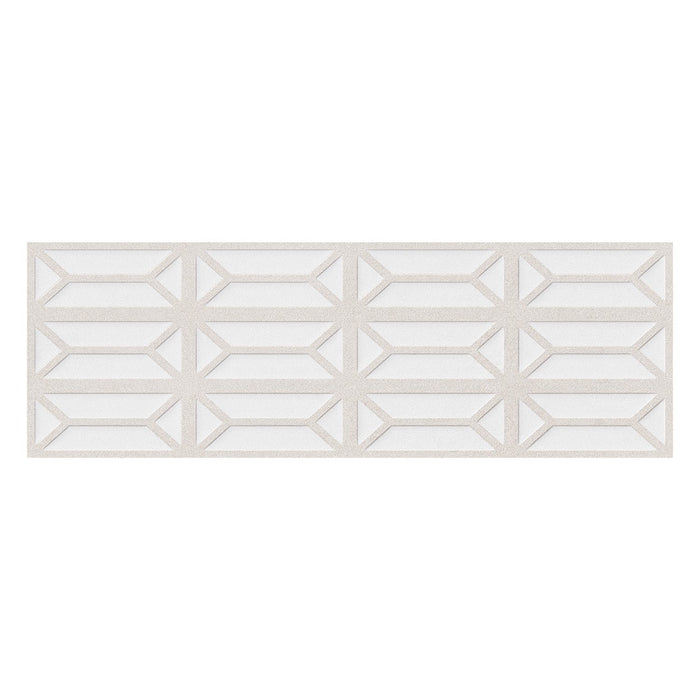 Lungarno - New Dimensions 12" x 36" 3D Ceramic Wall Tile - Ivory Bevel
