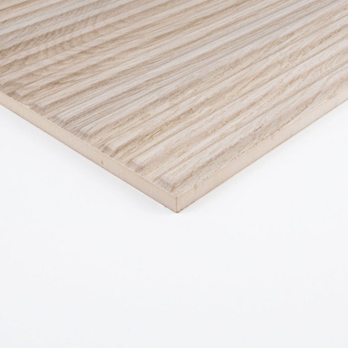 Lungarno - New Dimensions 12" x 36" 3D Ceramic Wall Tile - Light Oak Linear Corner