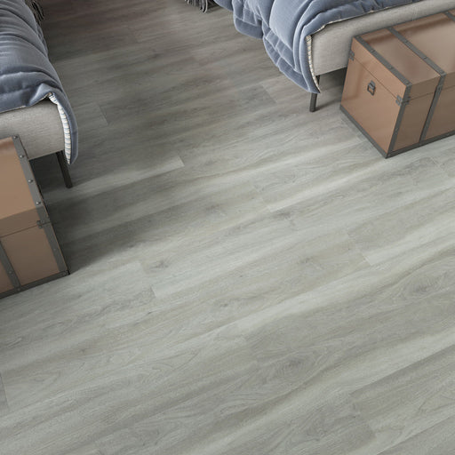 THEORY LUXE の Dover Tumba ステアリンググレー 38 NovaFloor - Ellis - Glue Down - 7 in. x 48 in. - Luxury Vinyl