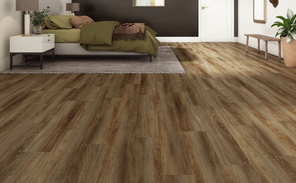 NovaFloor - Ellis - HDC Rigid Core - 7.2 in. x 48.03 in. - Luxury Vinyl - Urban Oak Grange Room Scene