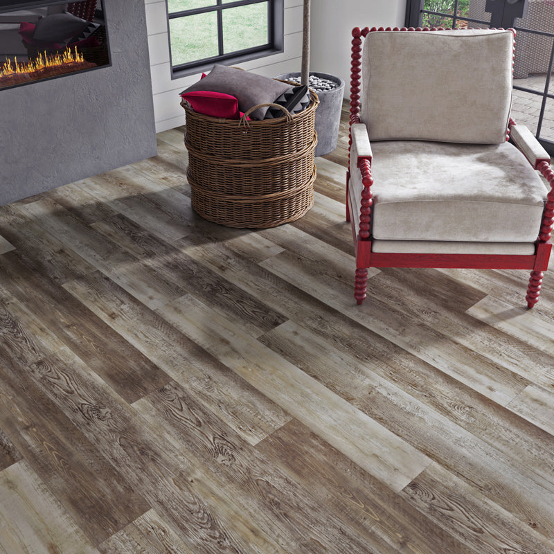 NovaFloor - Ellis - Glue Down - 7 in. x 48 in. - Luxury Vinyl - Cottage Pine Husk Installed