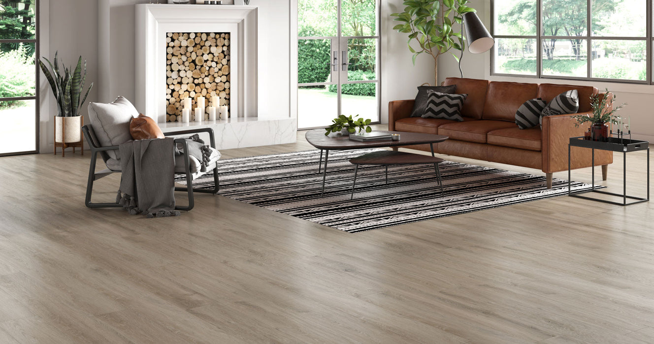 NovaFloor - Brixton HDC 9.06" x 60" - Barrel Oak Hayes Room Scene