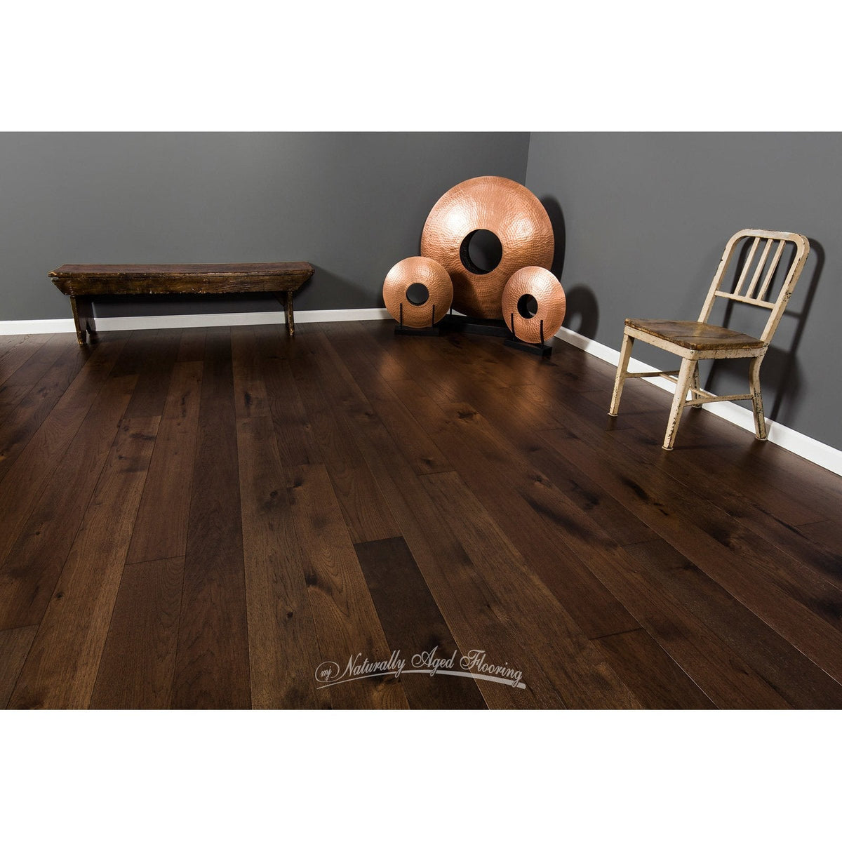 Naturally Aged Flooring - Royal Collection- Wire Brushed Hickory Engineered Hardwood - Countryside
