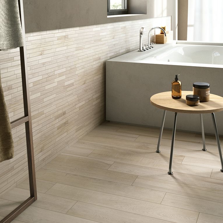 Arizona Tile - Aequa Series - 8&quot; x 32&quot; Porcelain Tile - Nix floor installation