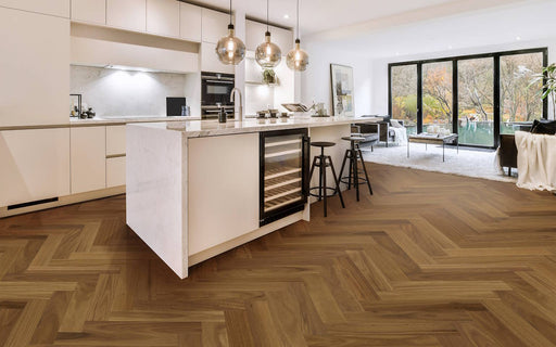 Norwood Hill - Carriage Collection - 5 in. x 24 in. - Herringbone Hardwood - Lavish Installed