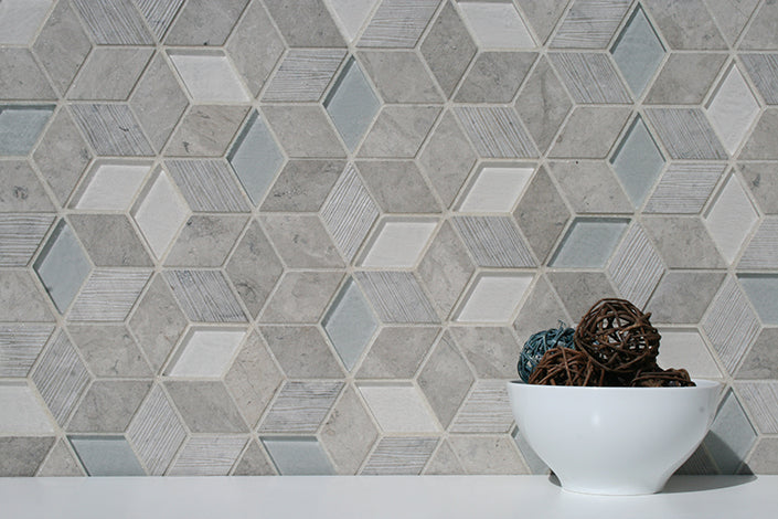 Maniscalco - Bennelong Point Series - Stone and Glass Mosaic - Cubes - Thala Grey Blend