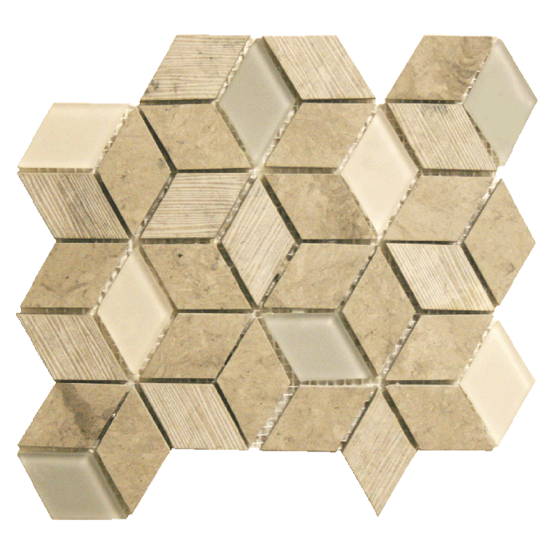 Maniscalco - Bennelong Point Series - Stone and Glass Mosaic - Cubes - Thala Grey Blend