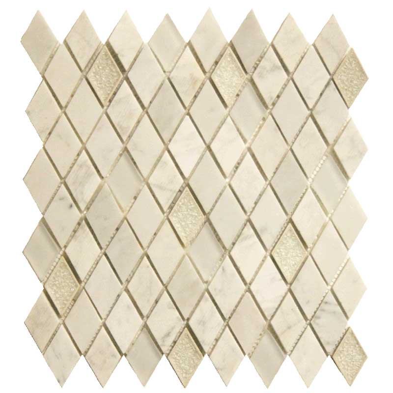 Maniscalco - Bennelong Point Series - Stone and Glass Mosaic - Diamonds - Carrara Blend