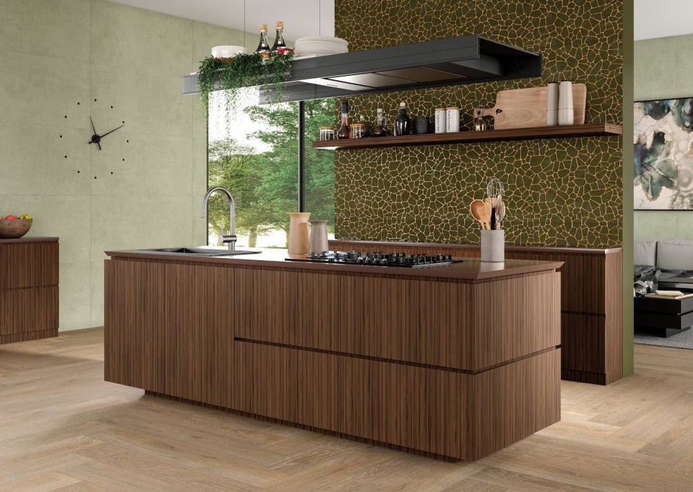 Elysium - Berlin Porcelain Tile 24" x 48" - Green Room Scene