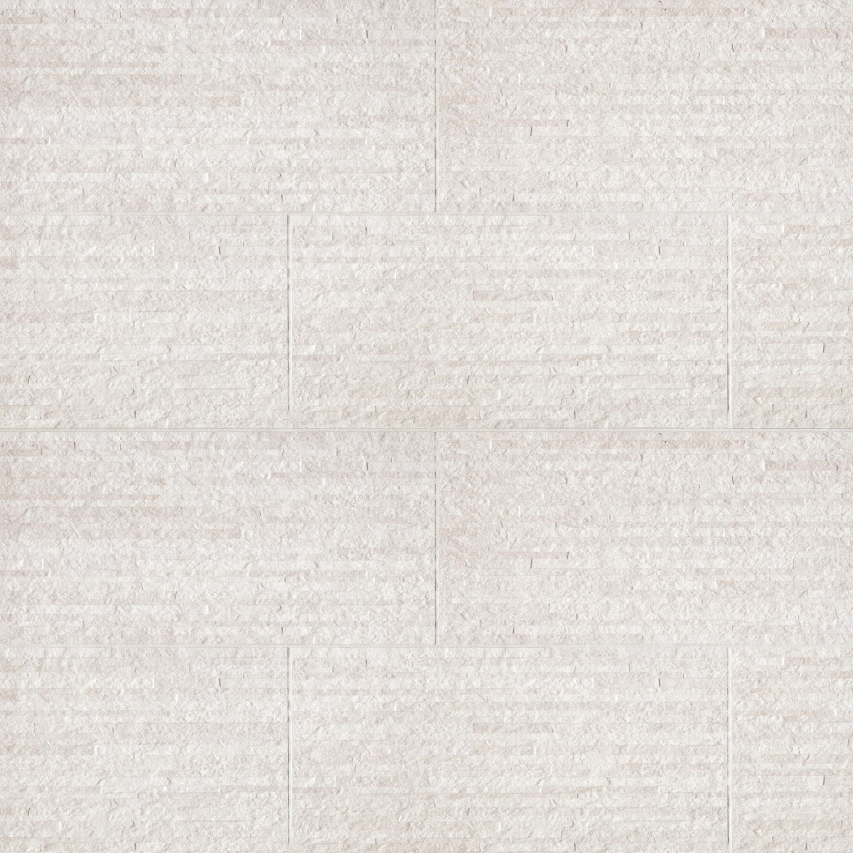 Bedrosians - Purestone 12&quot; x 24&quot; Floor &amp; Wall Tile - Bianco Matte Muretto Textured
