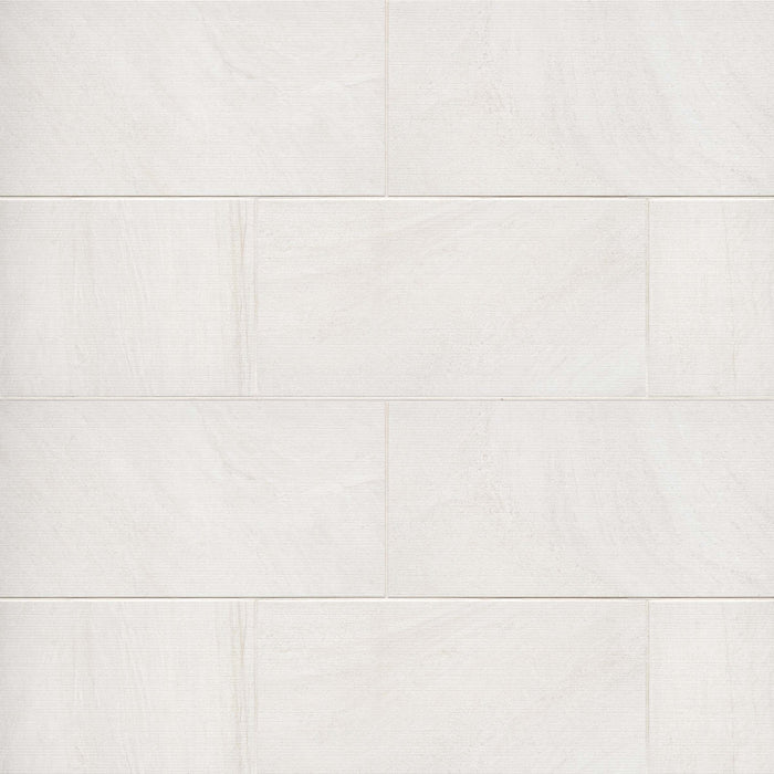 Bedrosians - Purestone 12" x 24" Floor & Wall Tile - Bianco Matte Velvet