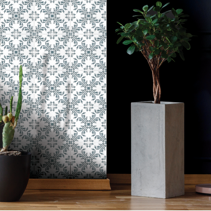 DW Tile &amp; Stone - Painted Marble Series 6 in. x 6 in. Marble Tile - PM01 wall installation