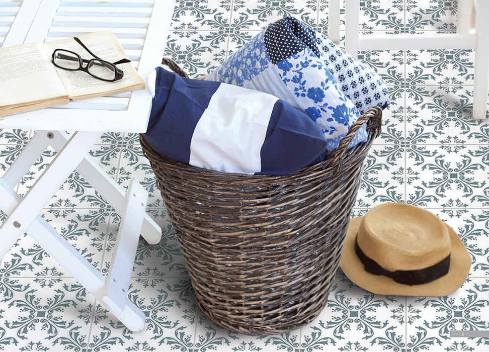 DW Tile &amp; Stone - Painted Marble Series 6 in. x 6 in. Marble Tile - PM01 wall installation