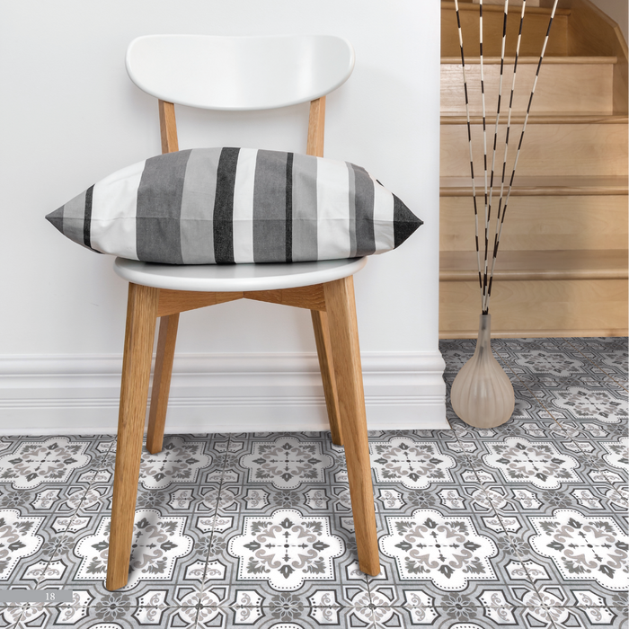 DW Tile &amp; Stone - Painted Marble Series 6 in. x 6 in. Marble Tile - PM08 floor installation