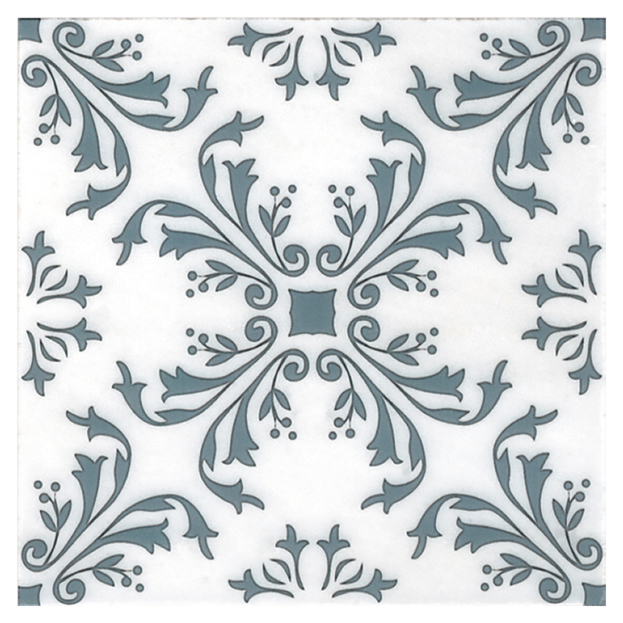 DW Tile &amp; Stone - Painted Marble Series 6 in. x 6 in. Marble Tile - PM01